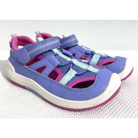 Stride Rite SRT Wade Running Girls Sandals 9.5W Blue Pink White Breathable Logo - Picture 5 of 10